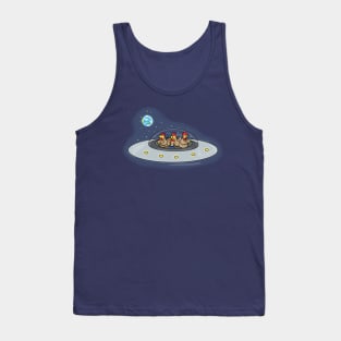 Funny chickens in space Tank Top